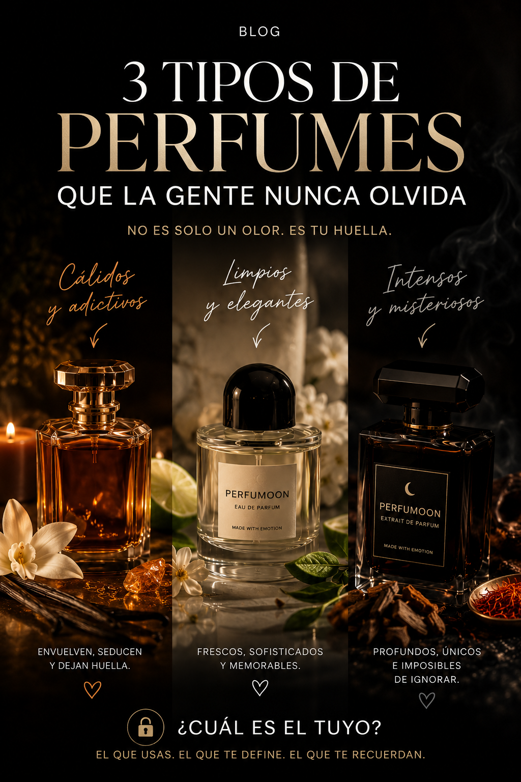 3 tipos de perfumes que la gente nunca olvida